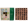 36 TAMPONS BOIS ALPHABET ET CHIFFRES