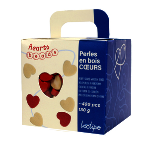 400 PERLES C?URS 2 COLORIS ASSORTIS