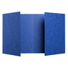 PROTÈGE-CAHIER CARTON 17X22 2 RABATS 225GR  BLEU