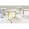 TABLE S2 1 PERSONNE 50*70 T6 JAUNE GENET - PLATEAU SERINGA - CHANT ABS BLANC