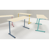 TABLE S2 2 PERSONNES 50*1300 T4 JAUNE GENET - PLATEAU SERINGA - CHANT ABS BLANC