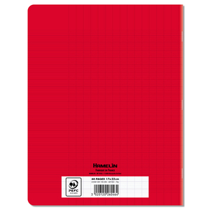 CAHIER PP ROUGE 17X22 96P SÉYÈS 70G PIQURE