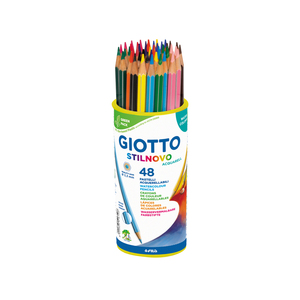 STILNOVO AQUARELLABLE POT 48 CRAYONS COULEURS ASSORTIS