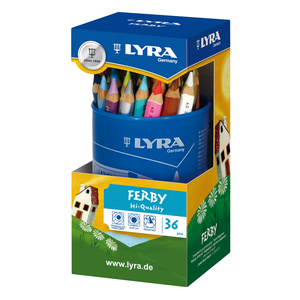 FERBY POT 36 CRAYONS COULEURS ASSORTIS