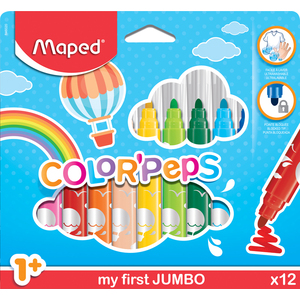 SCHOOLPEP'S MAXI 12 FEUTRES COLORIS ASSORTIS