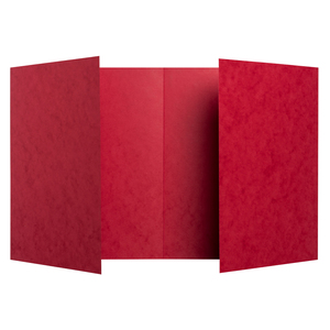 PROTÈGE-CAHIER CARTON 17X22 2 RABATS 225GR ROUGE