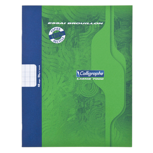 CAHIER BROUILLON RECYCLÉ 17X22 48P SÉYÈS 56G PIQÛRE