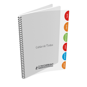 CAHIER DE TEXTES PP 17X22 124P RELIURE INTÉGRALE