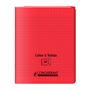 CAHIER À RABAT ROUGE 17X22 48P SÉYÈS