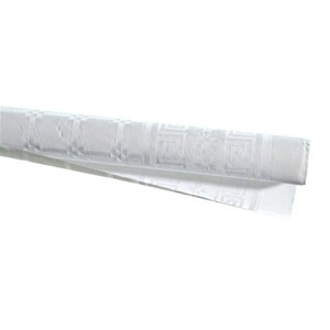 1 ROULEAU NAPPE PAPIER DAMASSE 1,20X10M BLANC