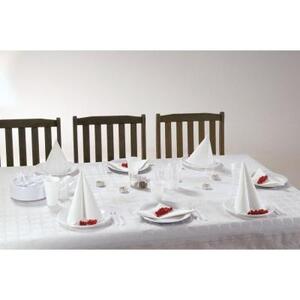 1 ROULEAU NAPPE PAPIER DAMASSE 1,20X10M BLANC