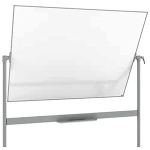 1 TABLEAU BLANC PIVOTANT MOBILE MAGNETIQUE EN ACIER LAQUE 150 X 120 CM