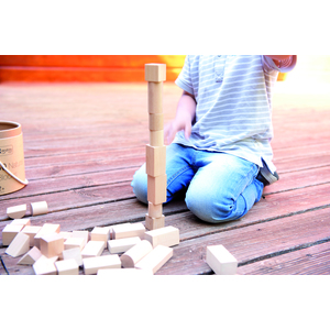 BLOCS EN BOIS NATUREL 100 PIÉCES