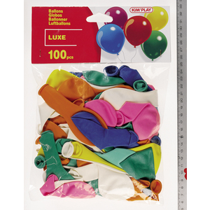 100 BALLONS À GONFLER COLORIS ASSORTIS