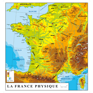 CARTE DE FRANCE PHYSIQUE FRANCE ADMINISTRATIVE