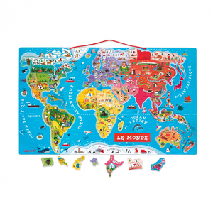 PUZZLE CARTE DU MONDE MAGNÉTIQUE