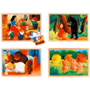 LES CONTES 2 LOT DE 4 PUZZLES