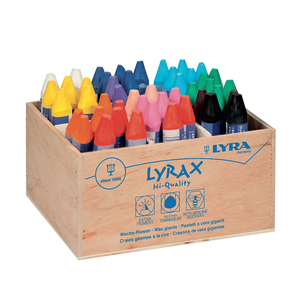 LYRAX CLASSPACK 48 CRAIES À LA CIRE GÉANTES COLORIS ASSORTIS