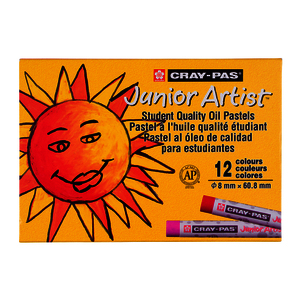 CRAY-PAS JUNIOR ARTIST 1 LOT DE 12 PASTELS A L'HUILE COLORIS ASSORTIS