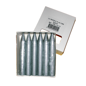 MANLEY 12 CRAYONS À LA CIRE ARGENT