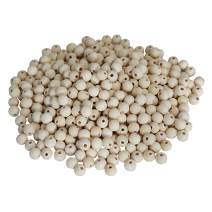 1 100 PERLES BOIS 10MM COLORIS NATUREL