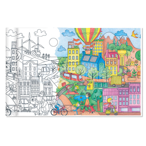 LA VILLE ÉCOLOGIQUE COLORIAGE GÉANT 0,35X5M