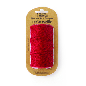 1 BOBINE JUTE ROUGE 100M