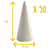 CONE EN STYROPOR 125MM
